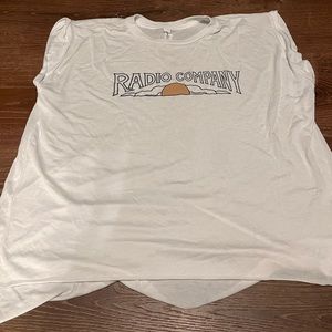 Radio Company white muscle tee